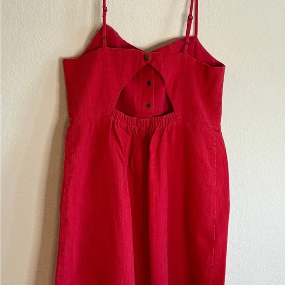 🌺 Cherry Red Cutie! Button-Front Sundress w/ Pockets – Size M🌺Preloved - Picture 2 of 16